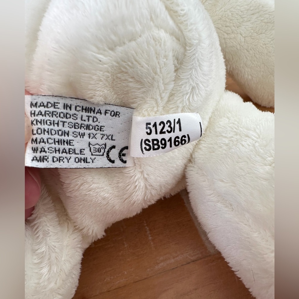 Harrods “My First Harrods” Teddy Bear Light Tan Cream/Ivory UK London 15” - Picture 9 of 16